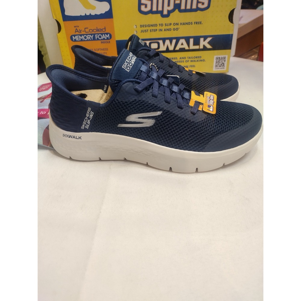 Skechers Slip-ins Go Walk Flex Grand Entry Navy White Shoes 124836 NVW Womens 7 - Picture 4 of 9